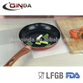 Gold metallic marble coating frying pan with induction